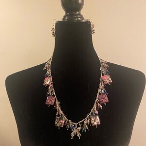 Butterfly Necklace with Matching Earrings
